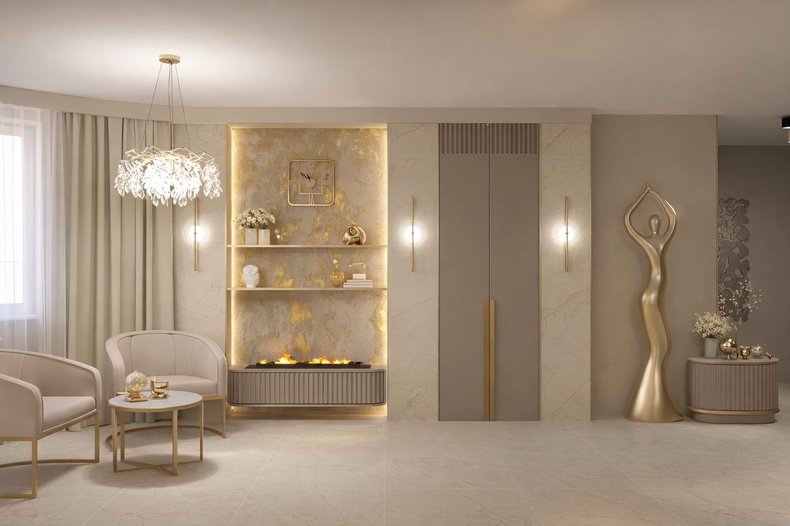 Квартира на Беды Гостиная