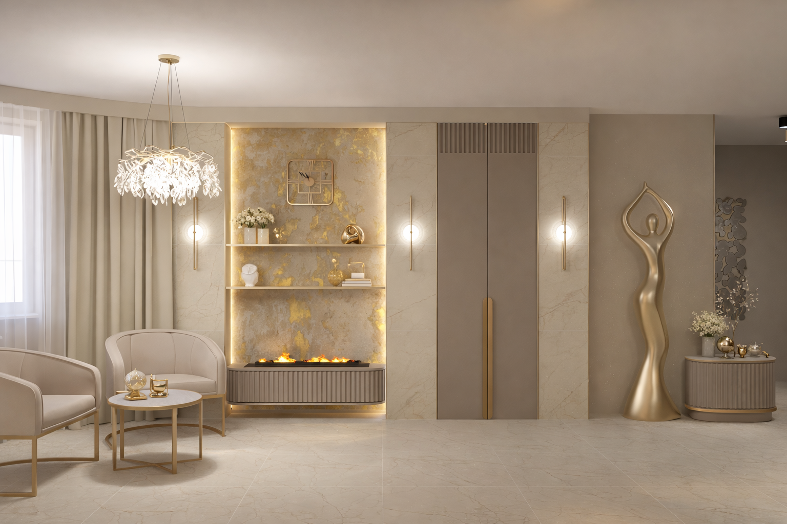 Квартира на Беды Гостиная