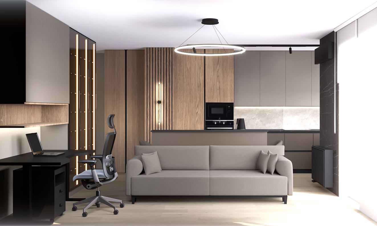 Квартира в Варшаве Гостиная