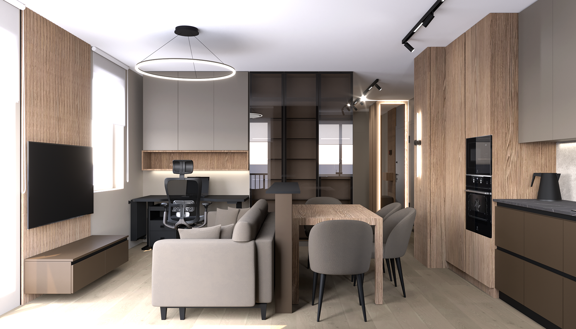 Квартира в Варшаве Гостиная